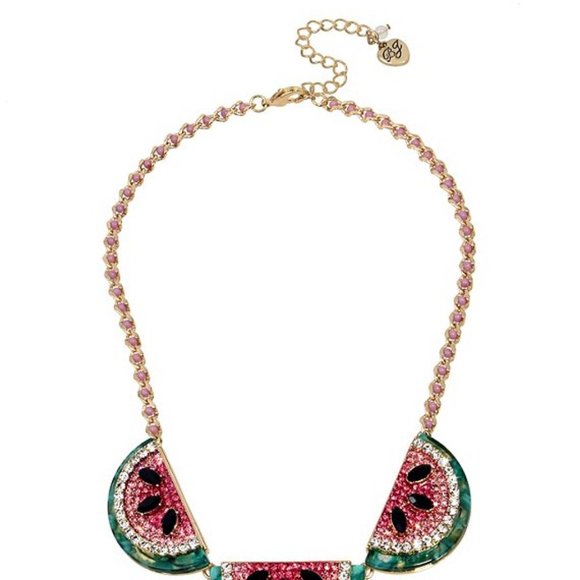 Betsey Johnson Watermelon Frontal Necklace - Picture 3 of 5